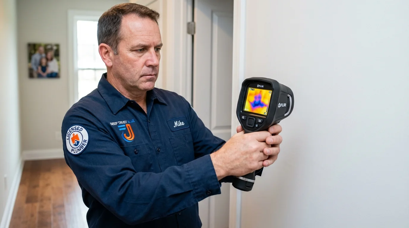 Thermal imaging leak detection by Johns Plumbing LLC in Liverpool